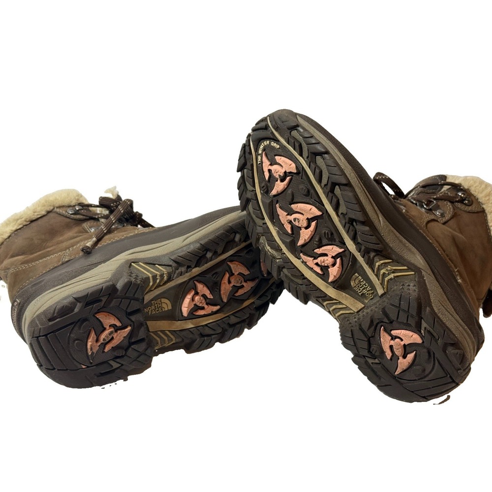 The North Face Chilkat Womens Winter Snow Boots US 9 Brown Waterproof PrimaLoft - Picture 14 of 16